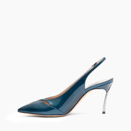 Casadei Samurai Blade Slingbacks Blue Troll 1G647A080MC2834 Casadei Samurai Blade Slingbacks Blue Troll 1G647A080MC2834