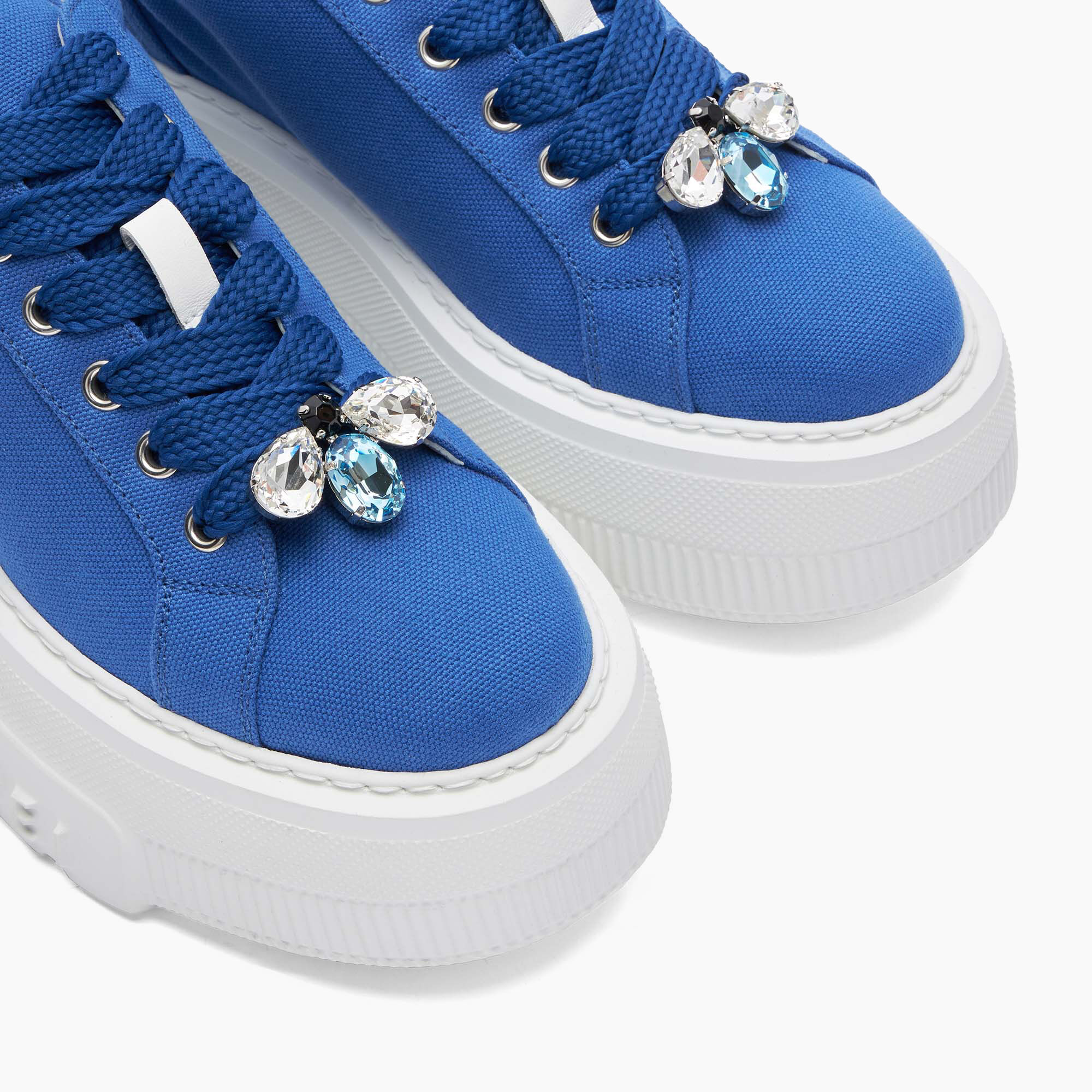 Nexus Queen Bee Sneakers in Bohemenian Blue and White for Women Casadei
