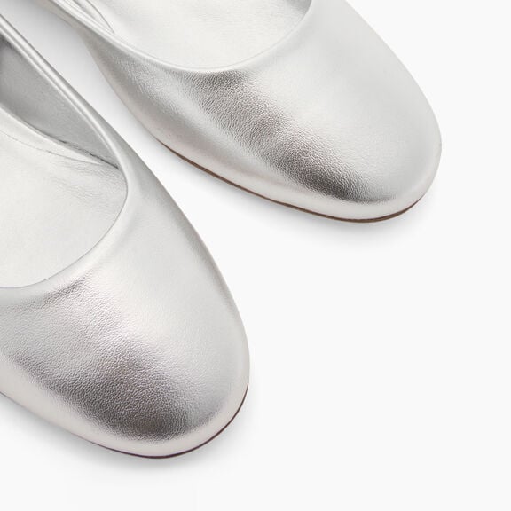 Casadei Flash Ballet Flats Silver 1A283J0101C2676