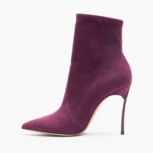 Casadei Blade Suede Ankle Boots Amarena 1R672H100TT0005 Casadei Blade Suede Ankle Boots Amarena 1R672H100TT0005
