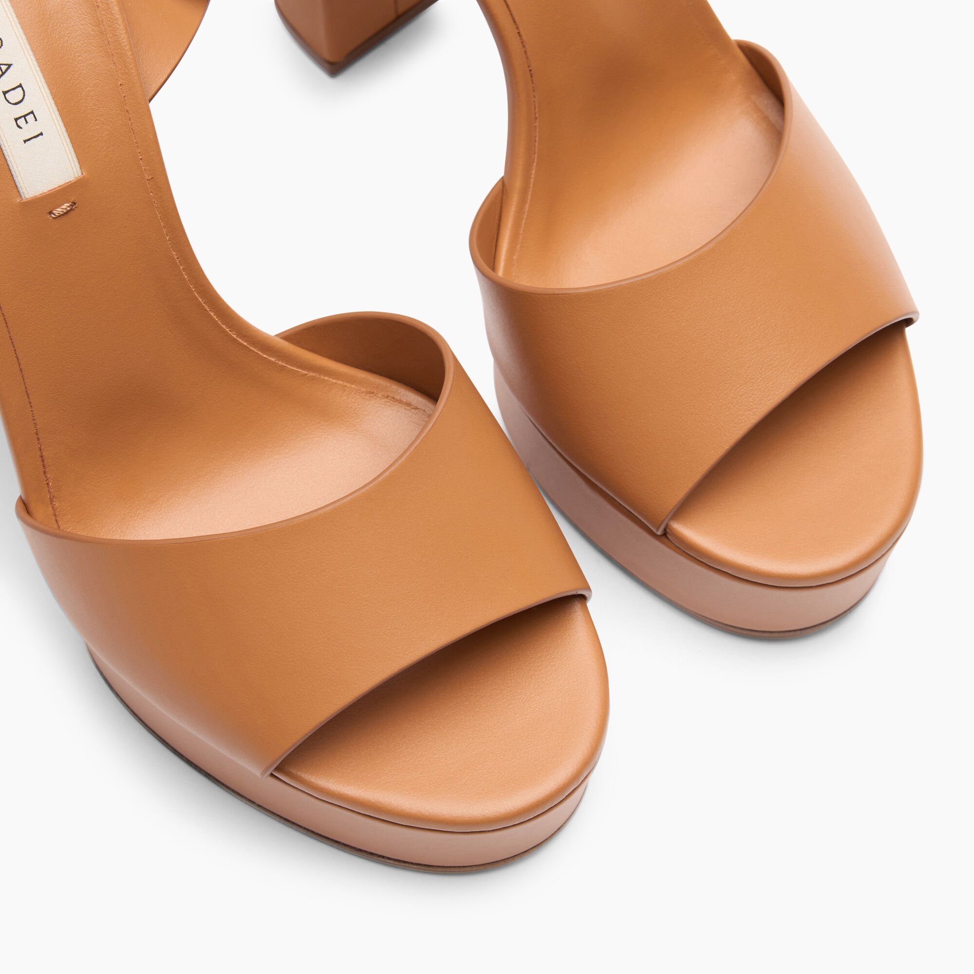 Casadei Betty Leather Platforms Sandals Natur 1L313J1201FLORE