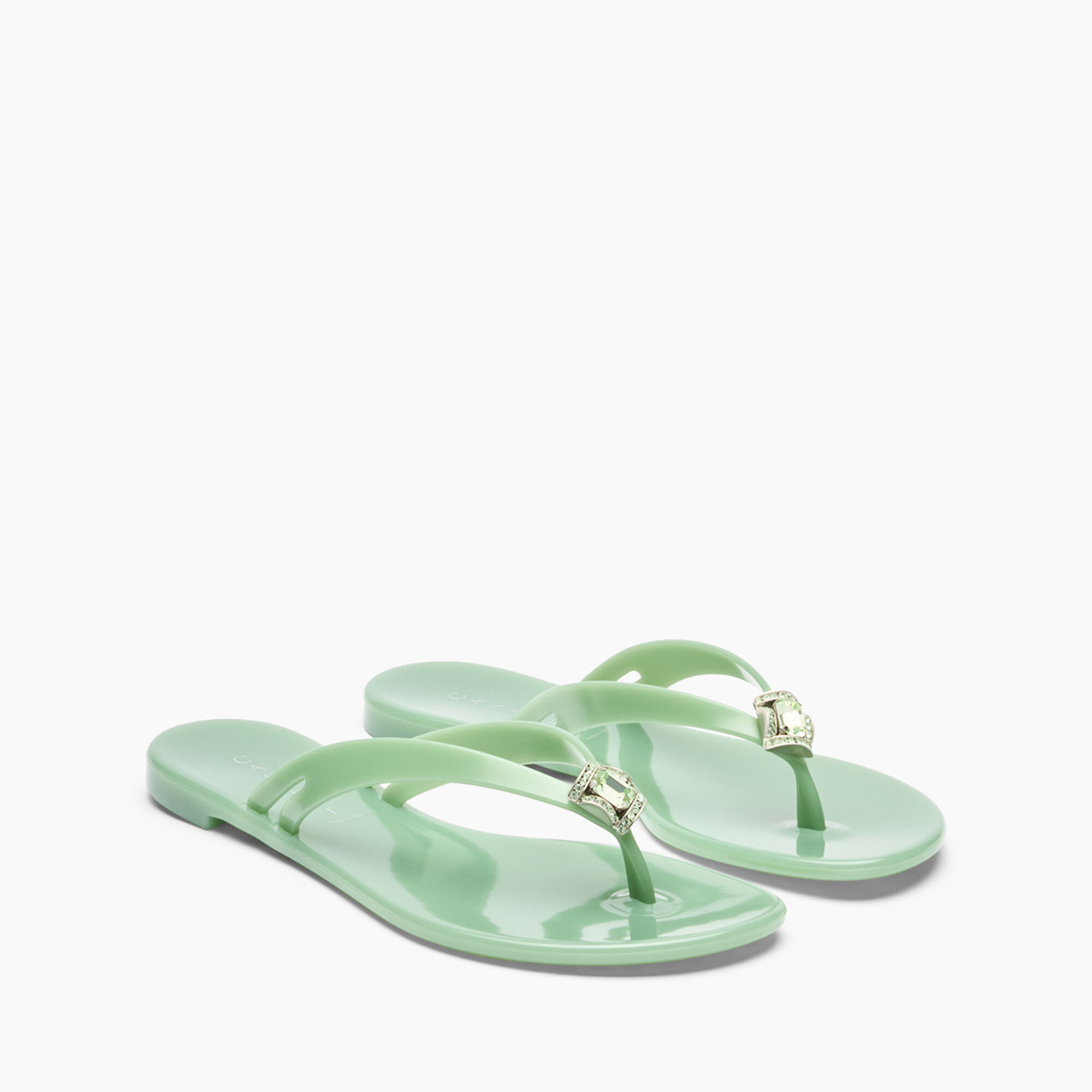 Casadei Jelly Flip Flops Milk and Mint 2Y000D0101BEACH