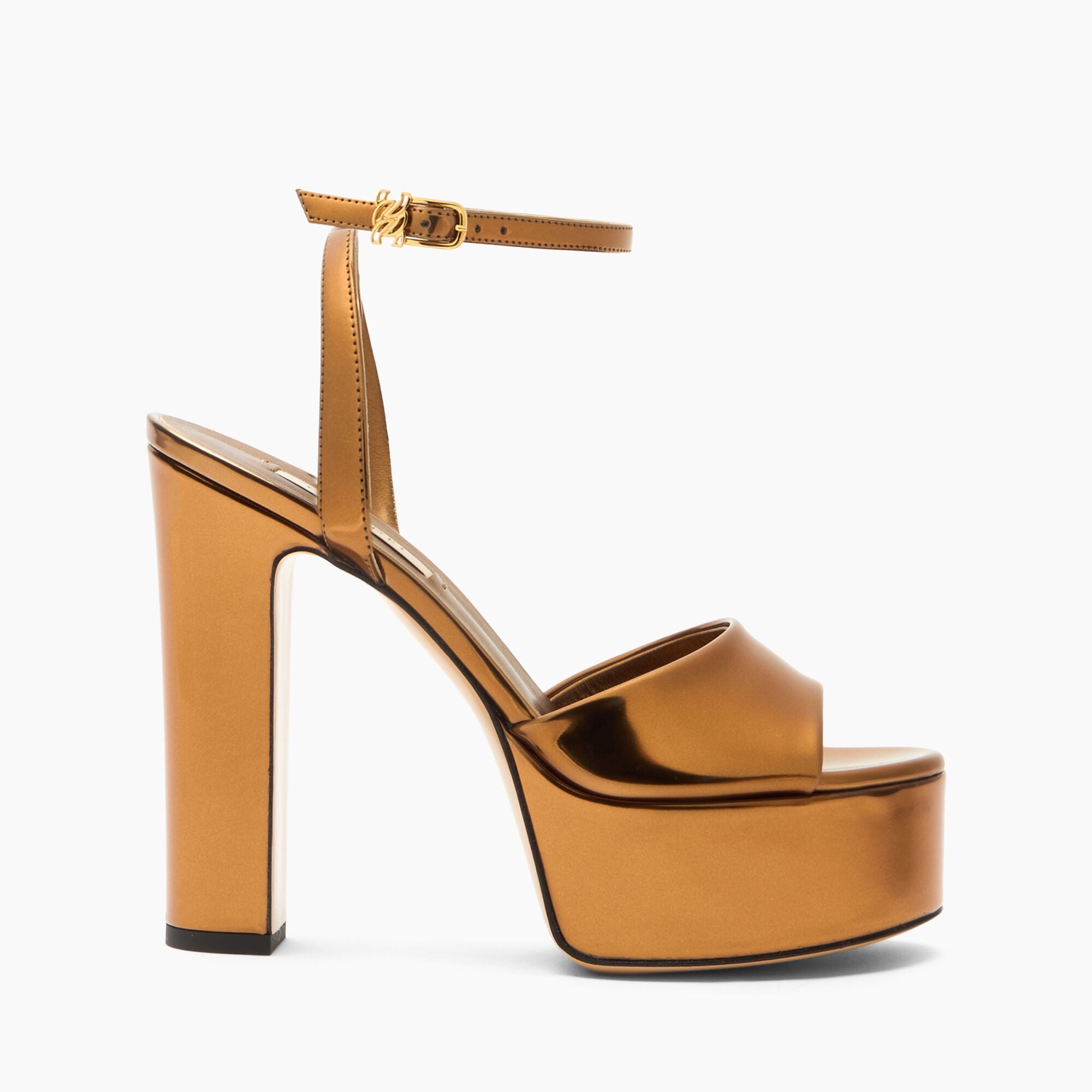 Casadei Patty Platform Interstellar Sandal Brass 1L405A1301INTER Casadei Patty Platform Interstellar Sandal Brass 1L405A1301INTER