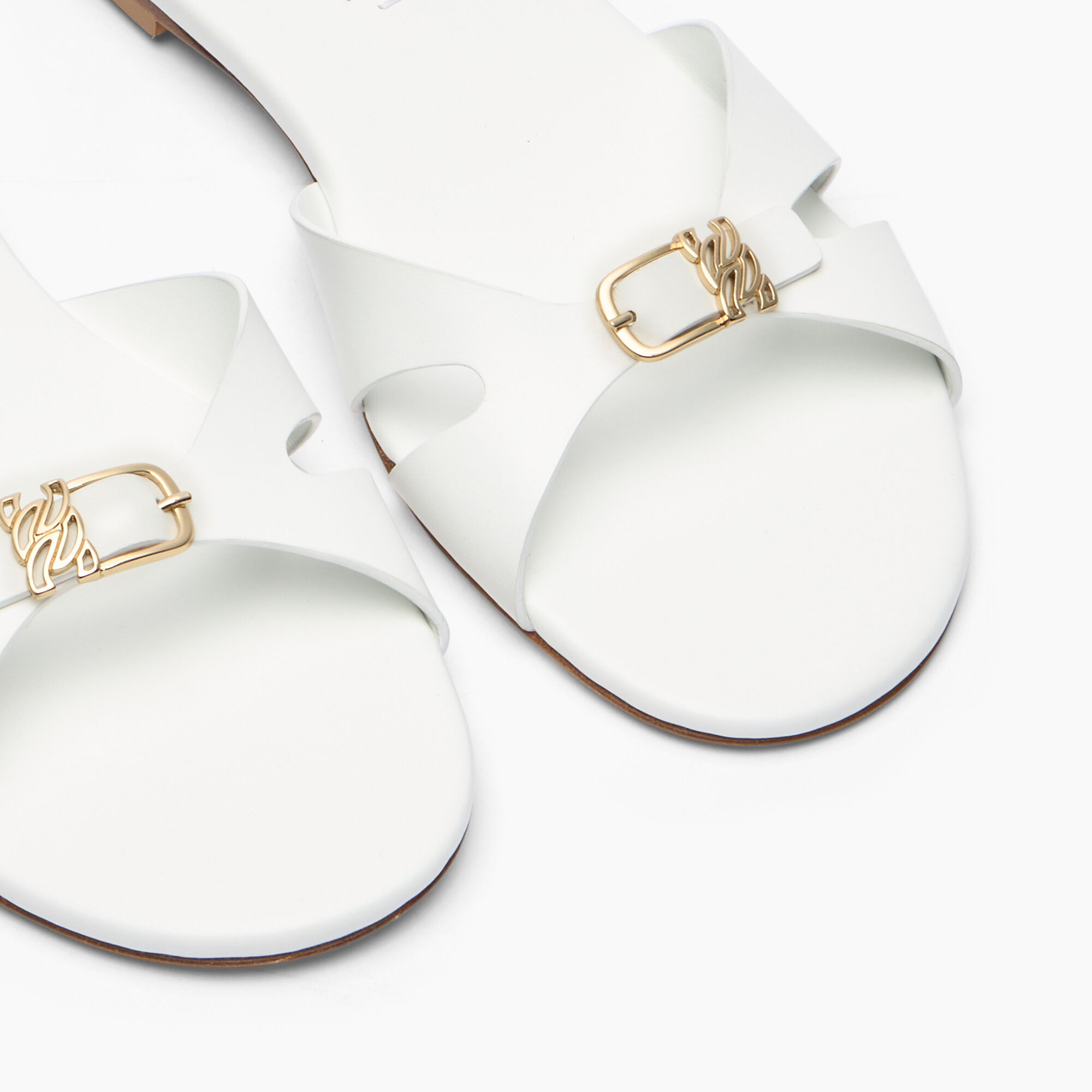 Jane Slide Sandal in White for Women | Casadei®