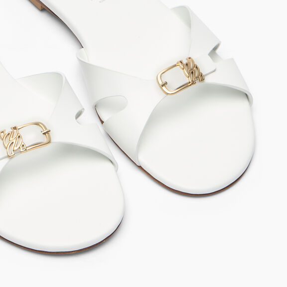 Casadei صندل جين سلايد أبيض 1M564B0101C2124