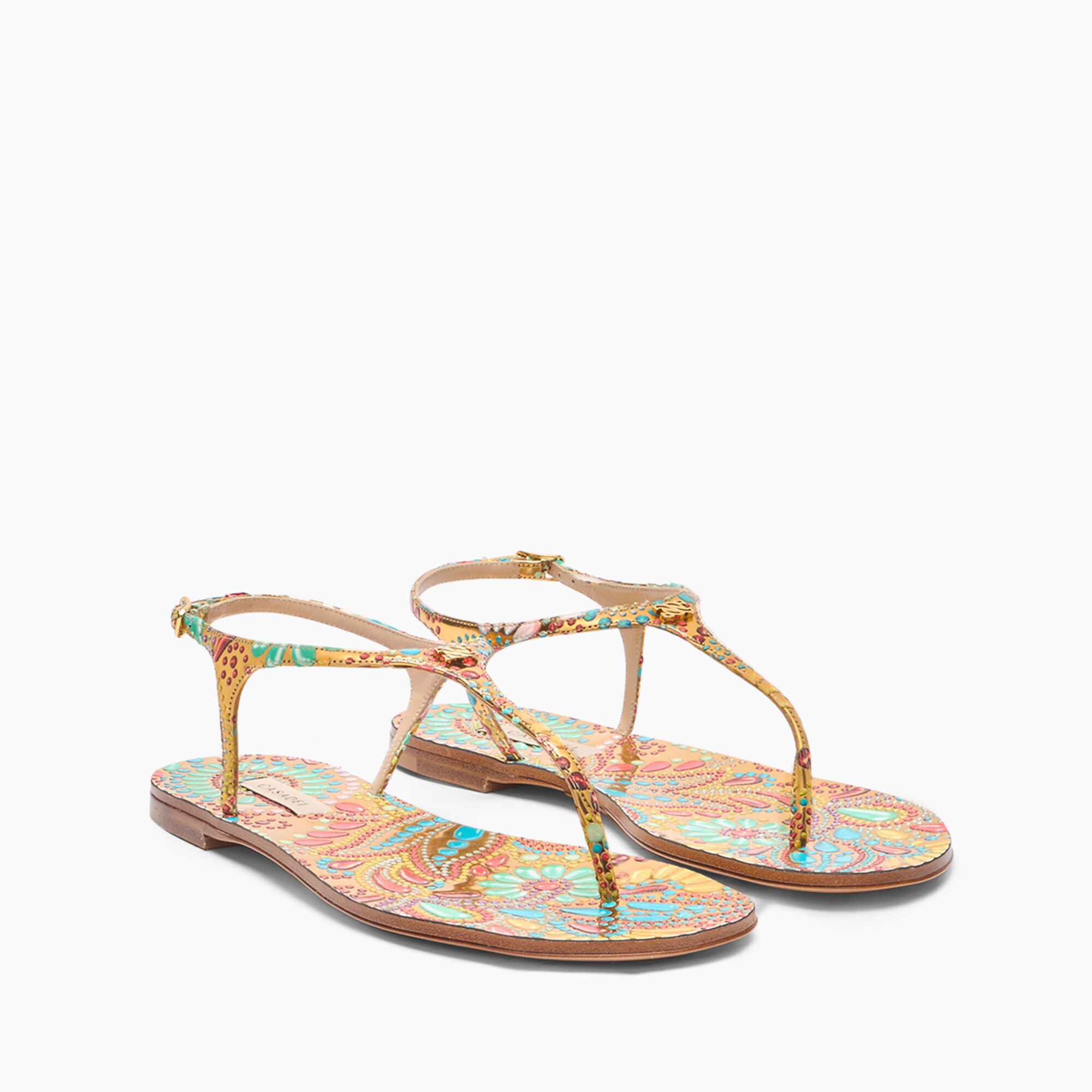 Casadei Nuggets Thongs Gold 1N233J0101NUGGE