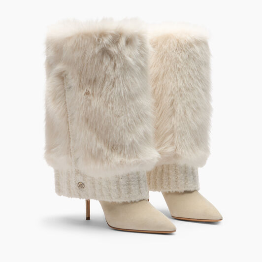 Casadei Double Face Julia High Boot Yogurt+White 1S398A0801T0561 Casadei Double Face Julia High Boot Yogurt+White 1S398A0801T0561