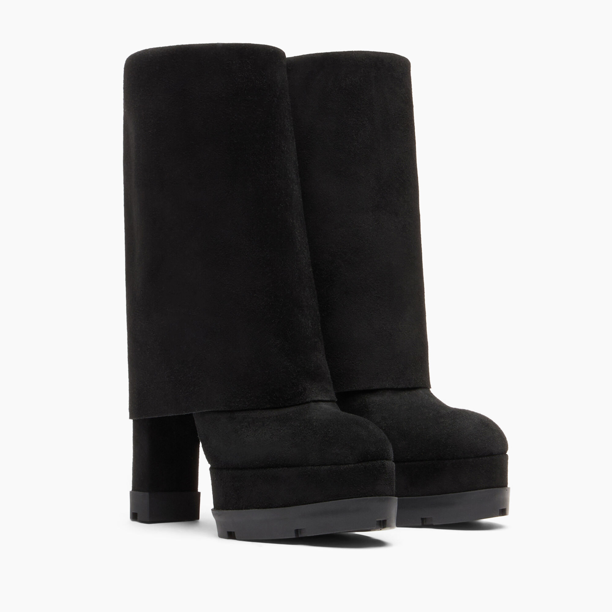 Casadei Nancy Reversable Suede Boots Black 1S246Z1201RENNA
