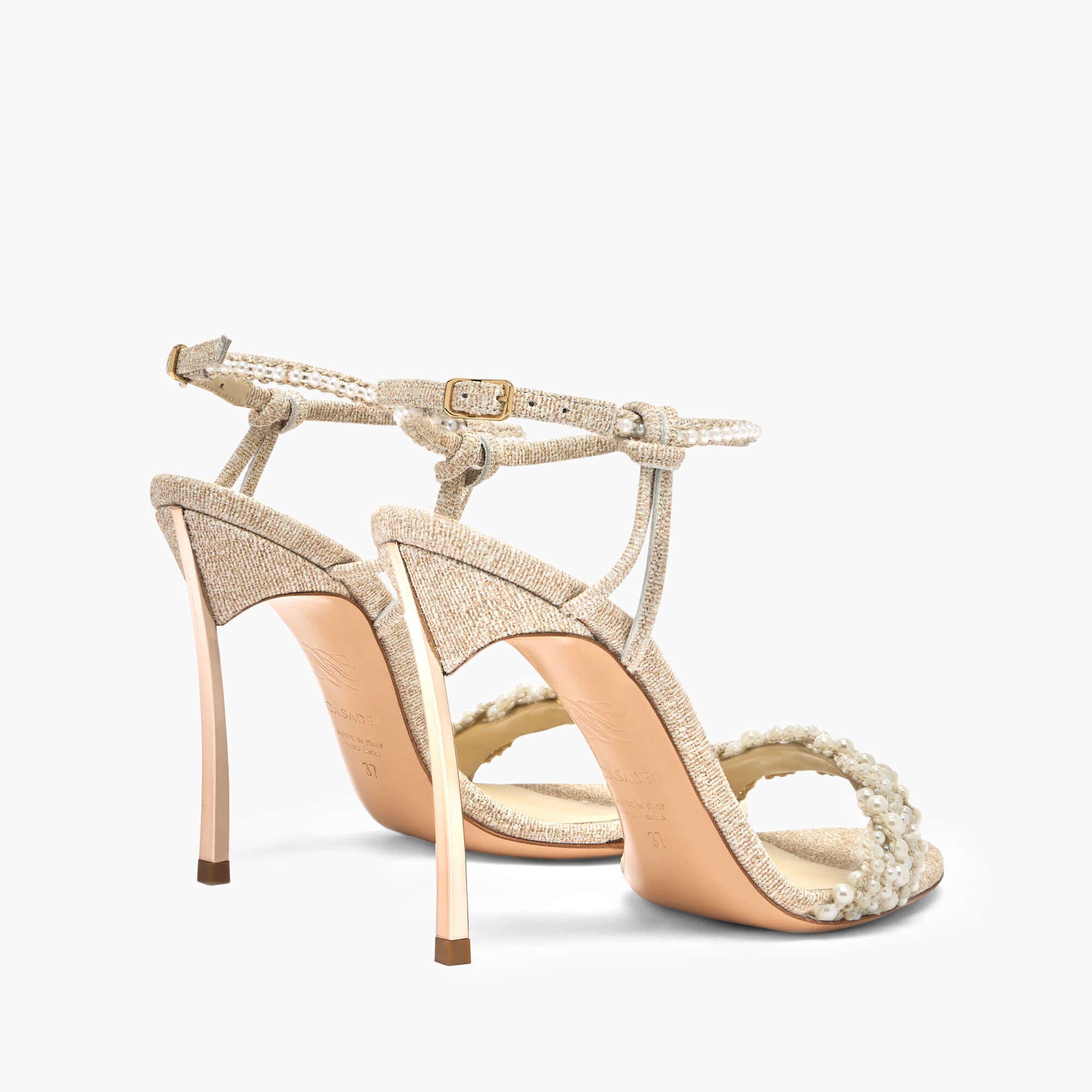 Casadei Pearlsway Blade Sandal Gold 1L376J100MC2785