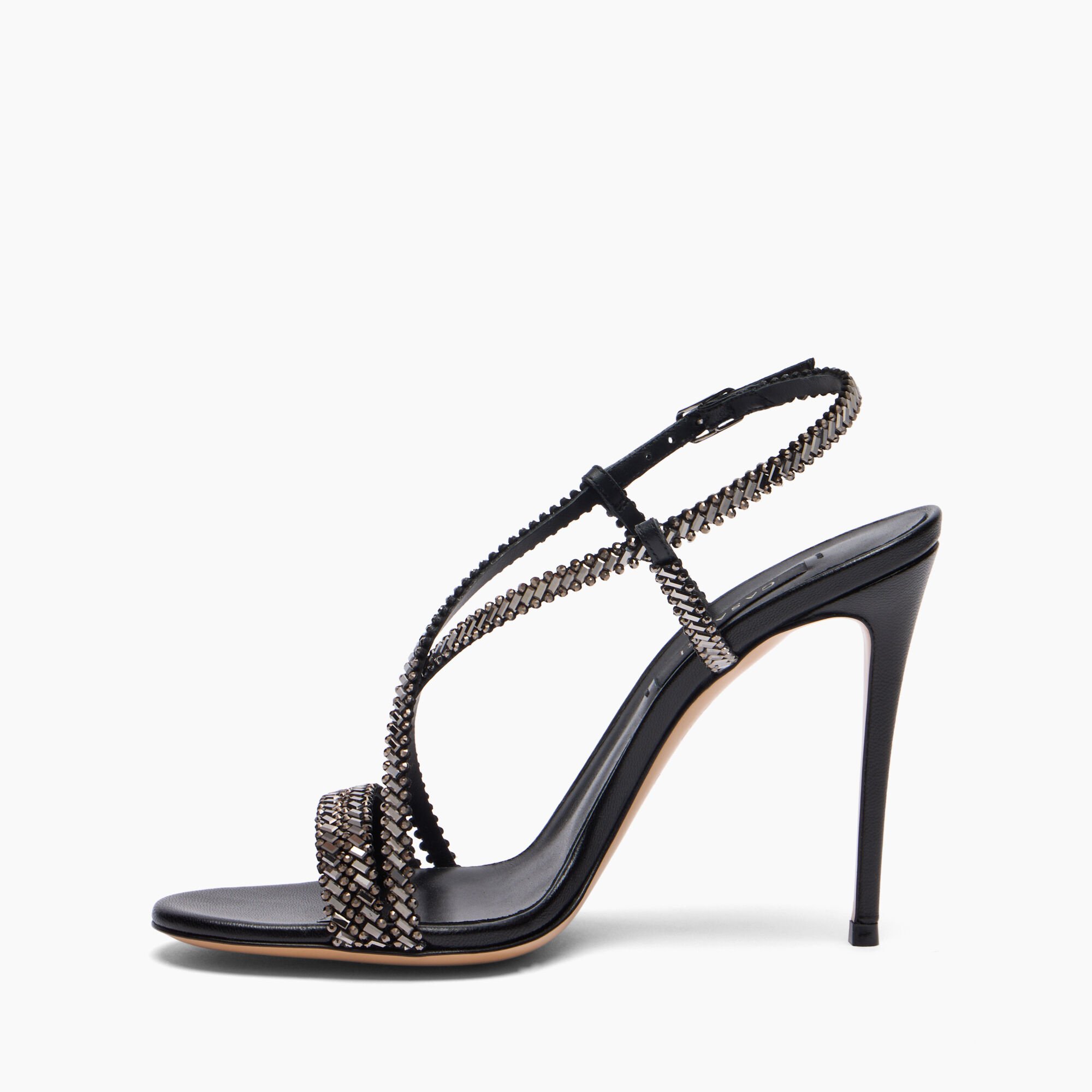 Casadei Josephine Julia Sandal Dark silver, black 1L438B1001C2953 Casadei Josephine Julia Sandal Dark silver, black 1L438B1001C2953