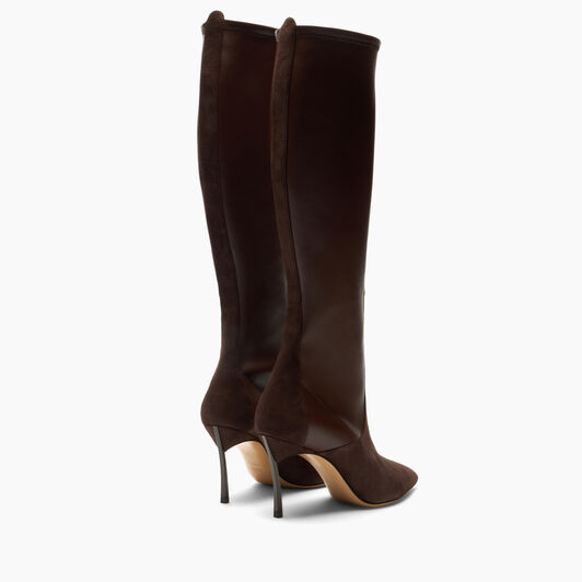 Casadei Blade Sueade Debby Boot Carob + Saddle 1S413C080TT0522