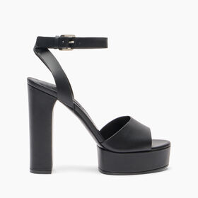 Casadei Betty Leather Platforms Sandals Platinum 1L287Y1401INTER