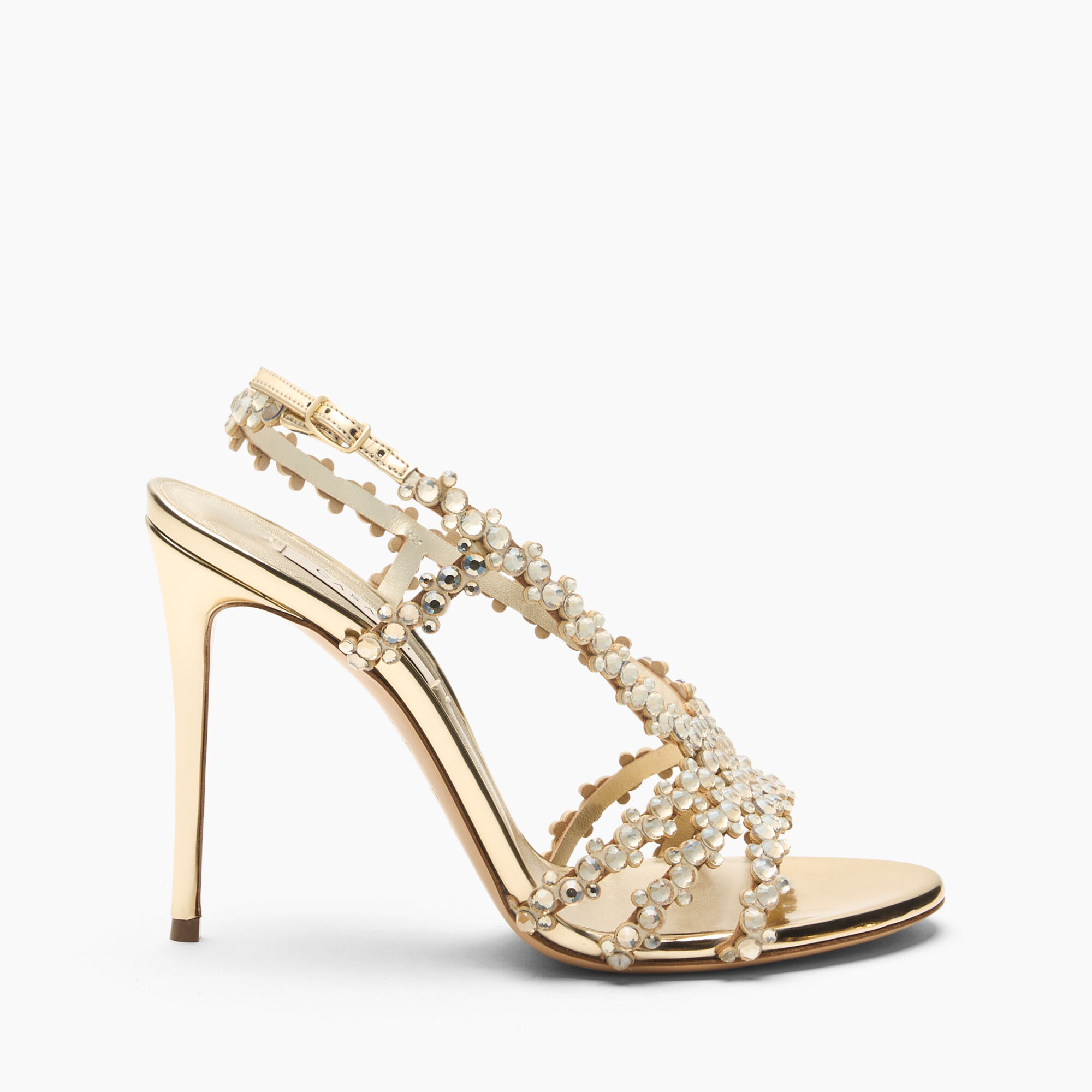 Julia C-Love Sandal in Gold + Platinum for Women | Casadei®