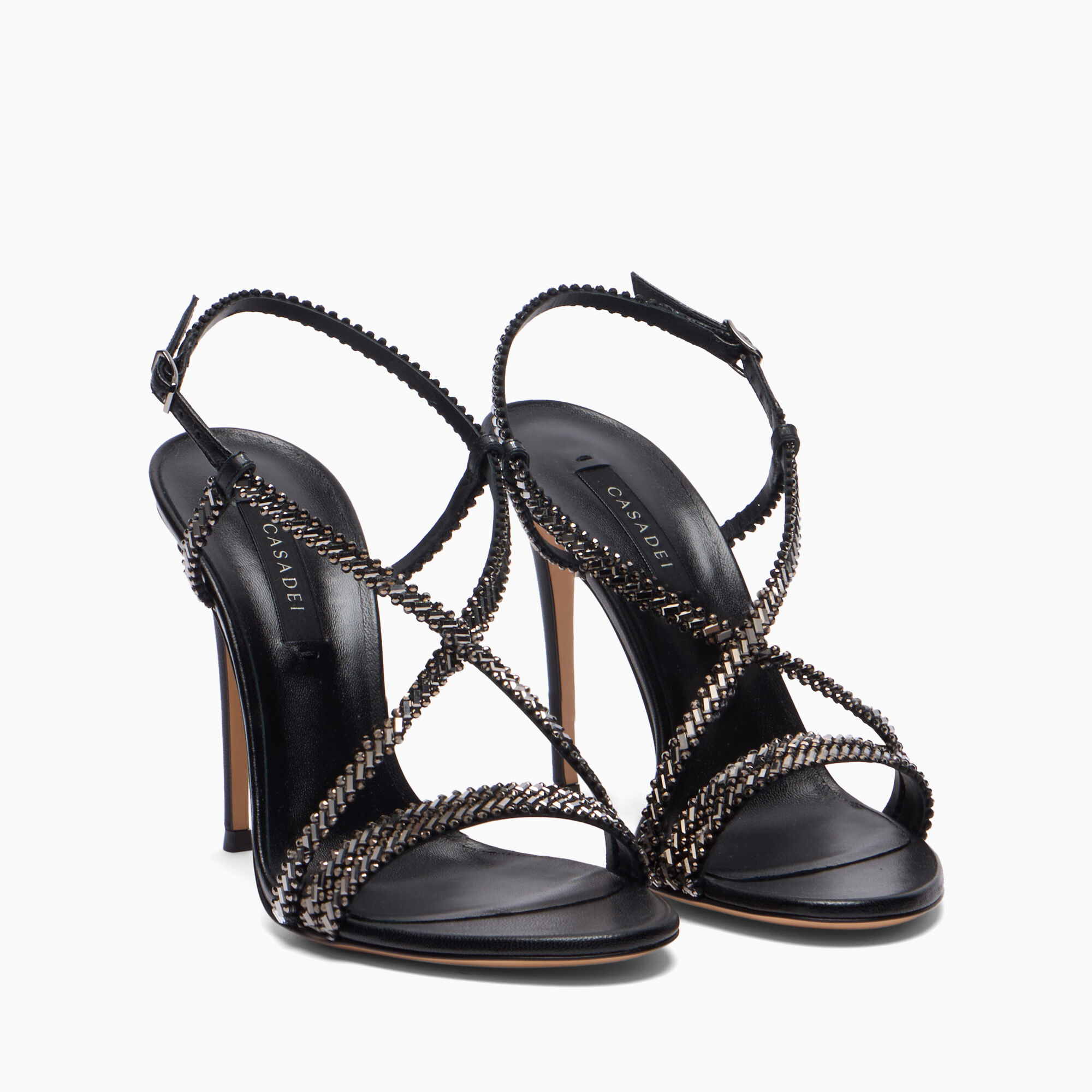 Julia Josephine Sandal in Dark silver, black for Women | Casadei®