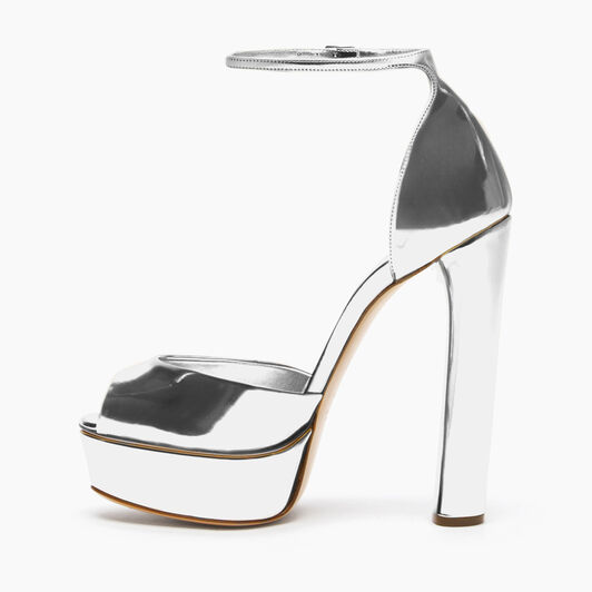 Casadei Flora Intestellar Platform Sandals Silver 1L287Y1401INTER
