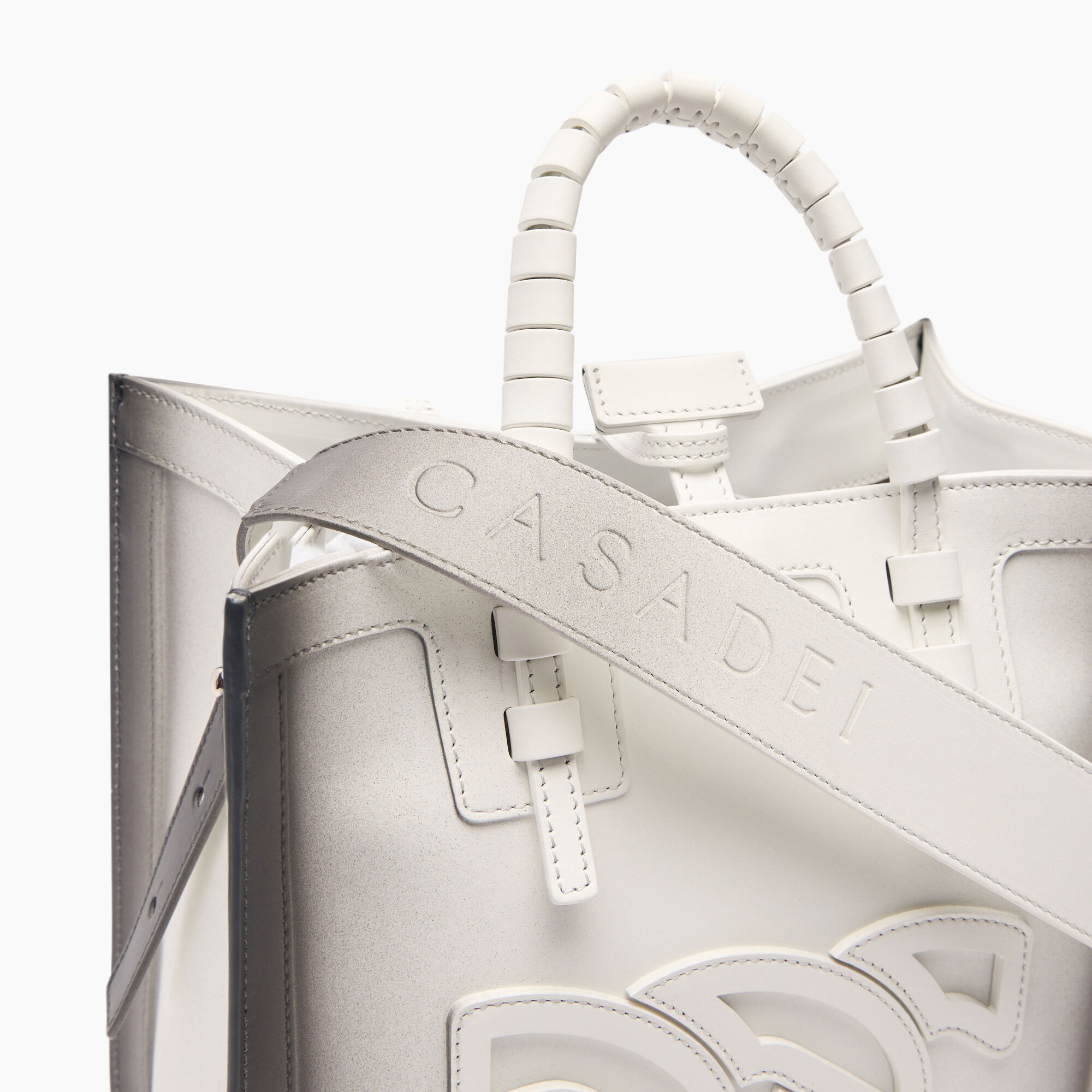 Casadei Mini Beaurivage Shade Bag White and Black 3W464J0000BVSHD
