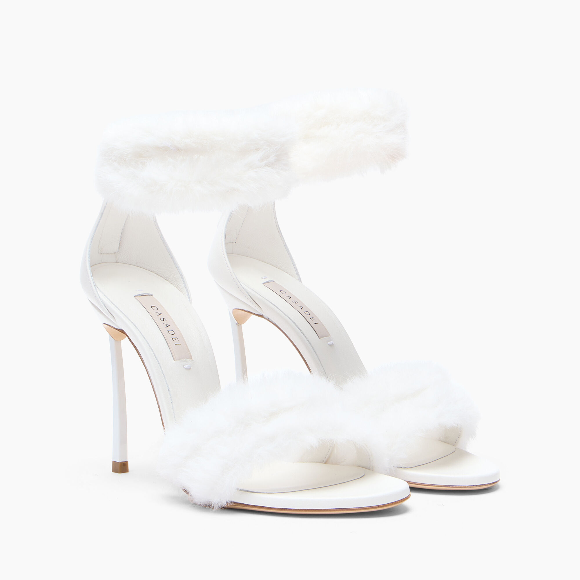 Casadei Blade Diva Minorca Sandal White 1L487C100TT0593 Casadei Blade Diva Minorca Sandal White 1L487C100TT0593