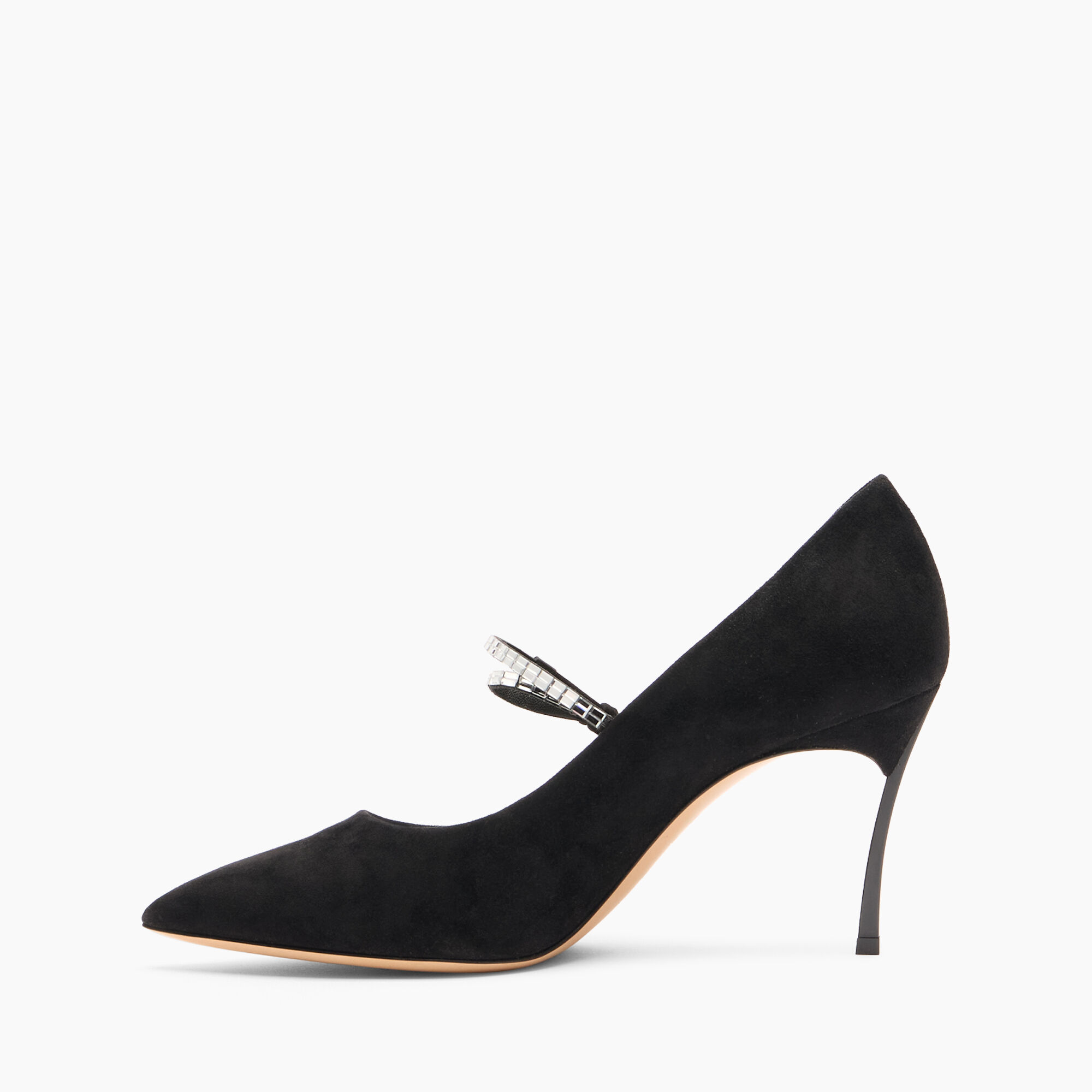 Casadei Starsway Blade Pumps Black and Crystal 1F016A080TT0526