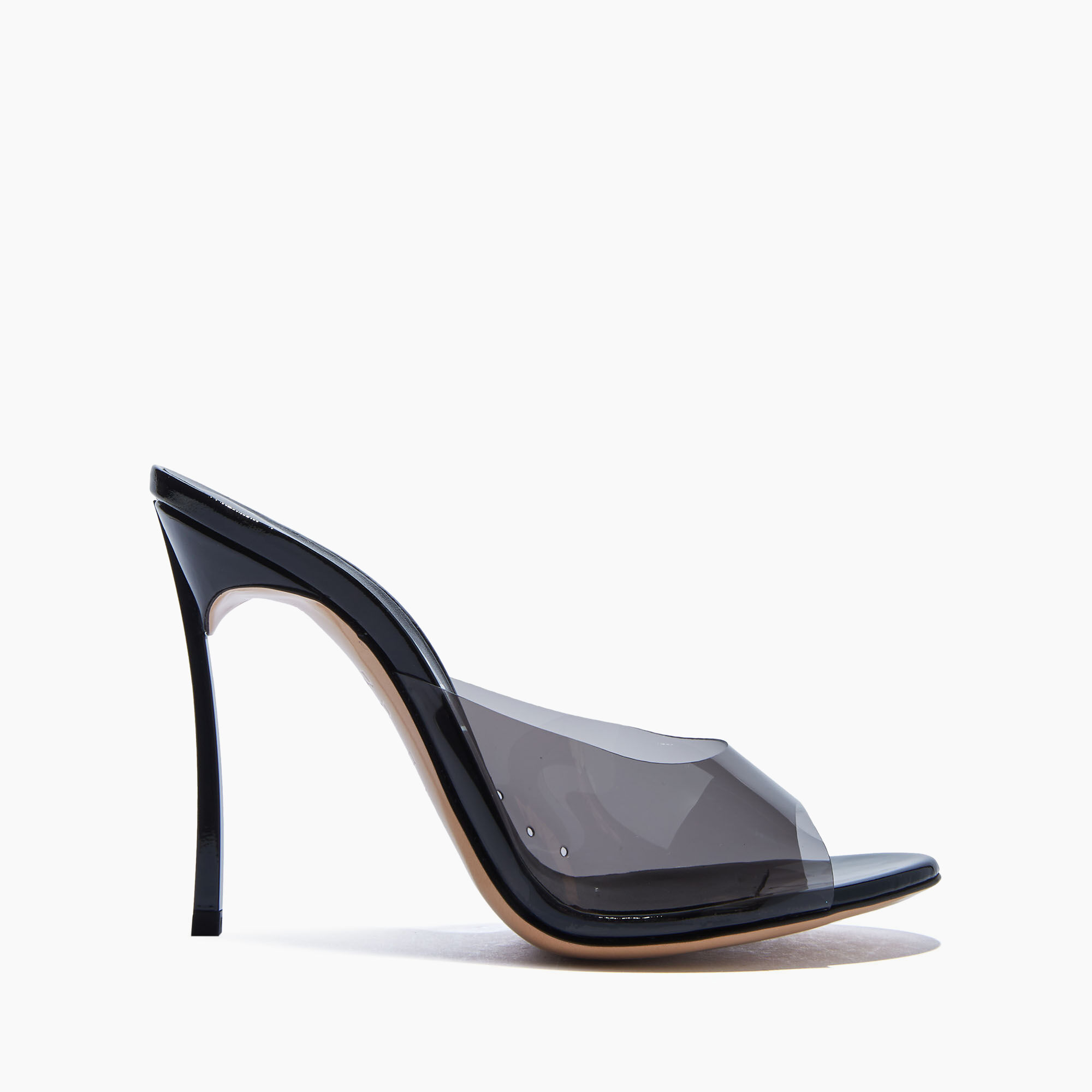 Blade Fluo PVC Mule in Fume e Nero da Donna Casadei
