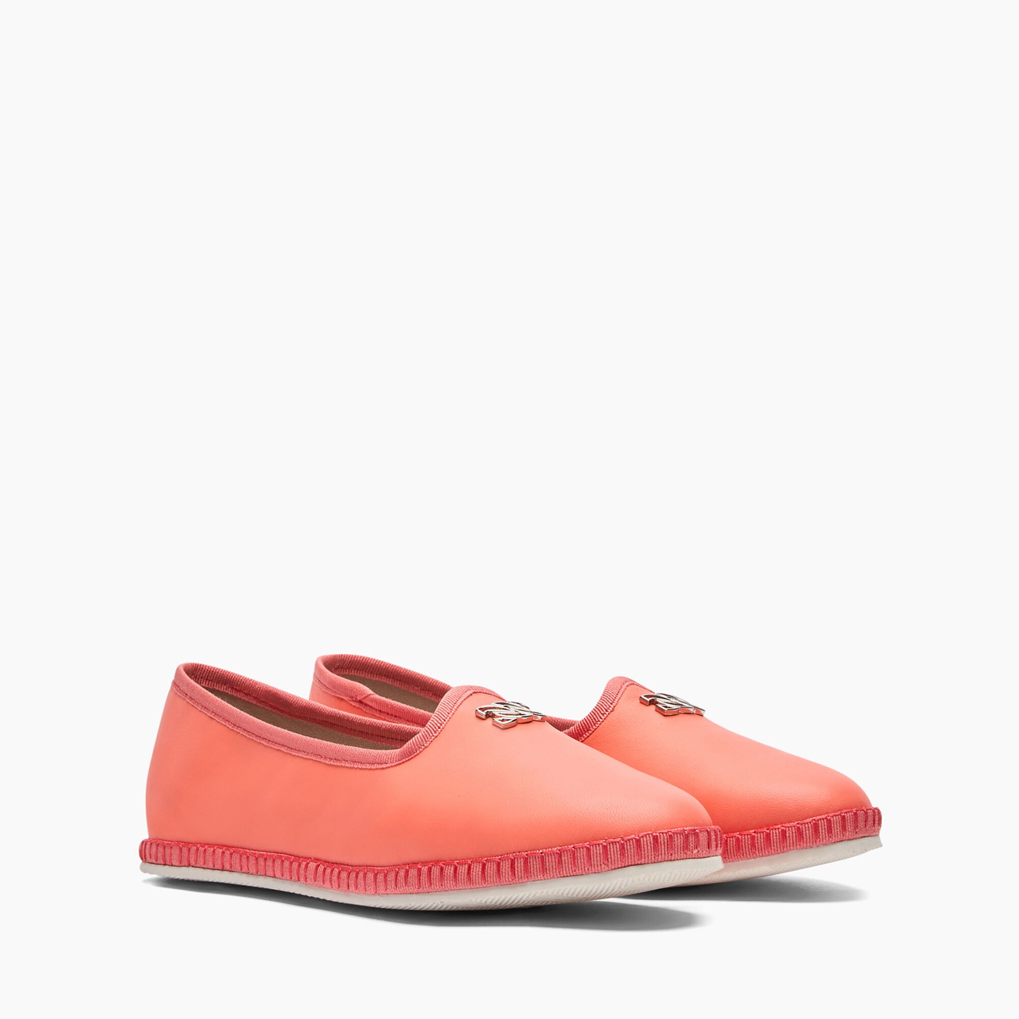 Casadei Capalbio Leather Ballet Flats Coral 1D259X0101C2673