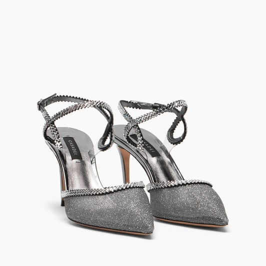 Casadei Josephine Julia Slingback Iron, silver 1H072B0801C2955 Casadei Josephine Julia Slingback Iron, silver 1H072B0801C2955