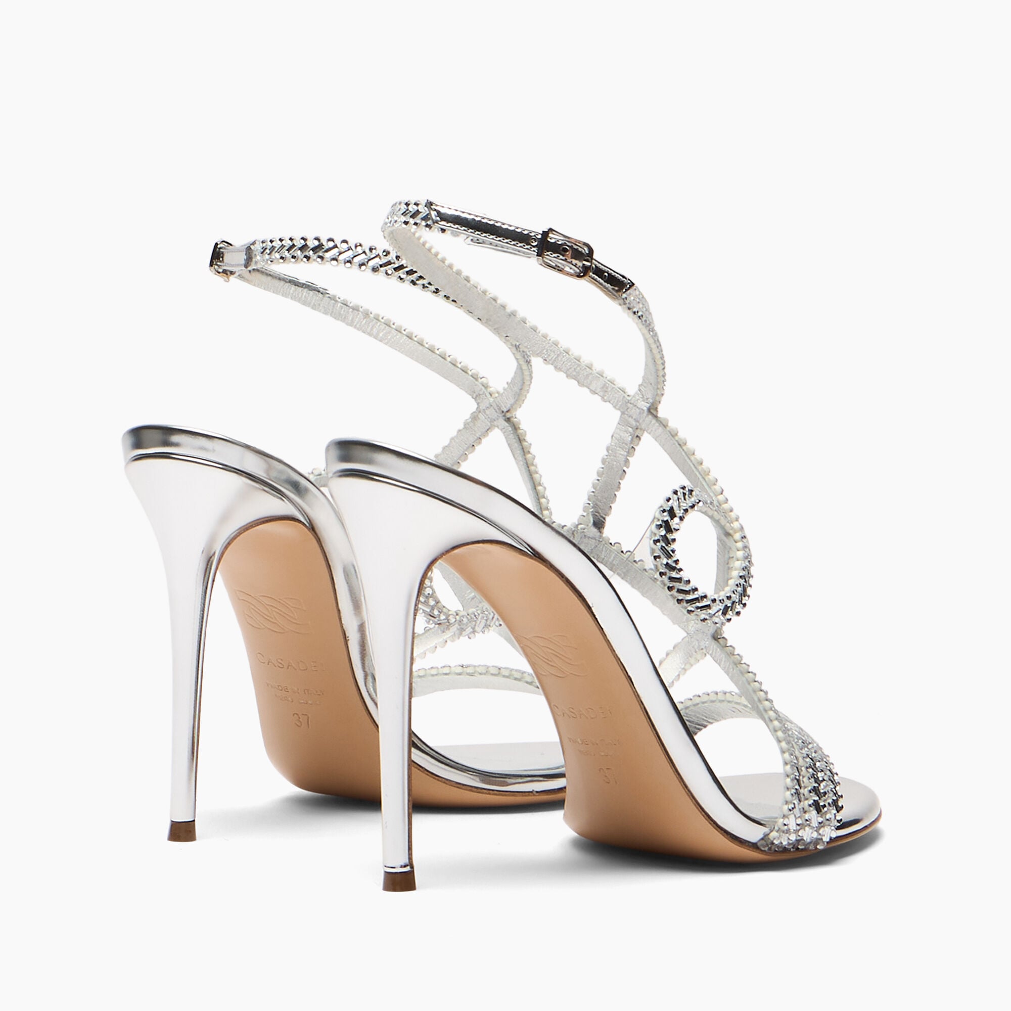 Julia Josephine Sandal in Silver. silver for Women | Casadei®