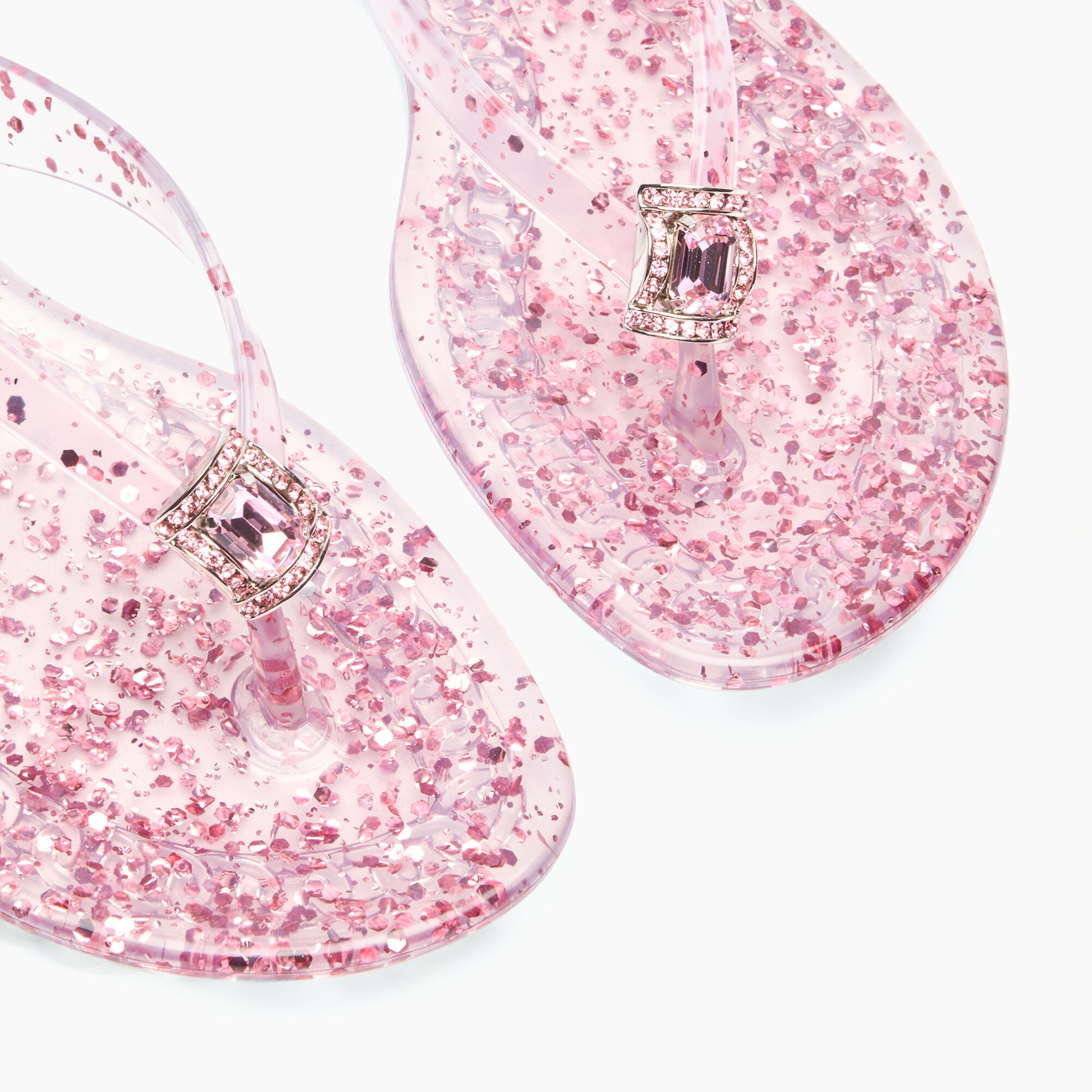 Casadei Jelly Glitter Flip Flops Ice and Baby 2Y255J0101BHGLT