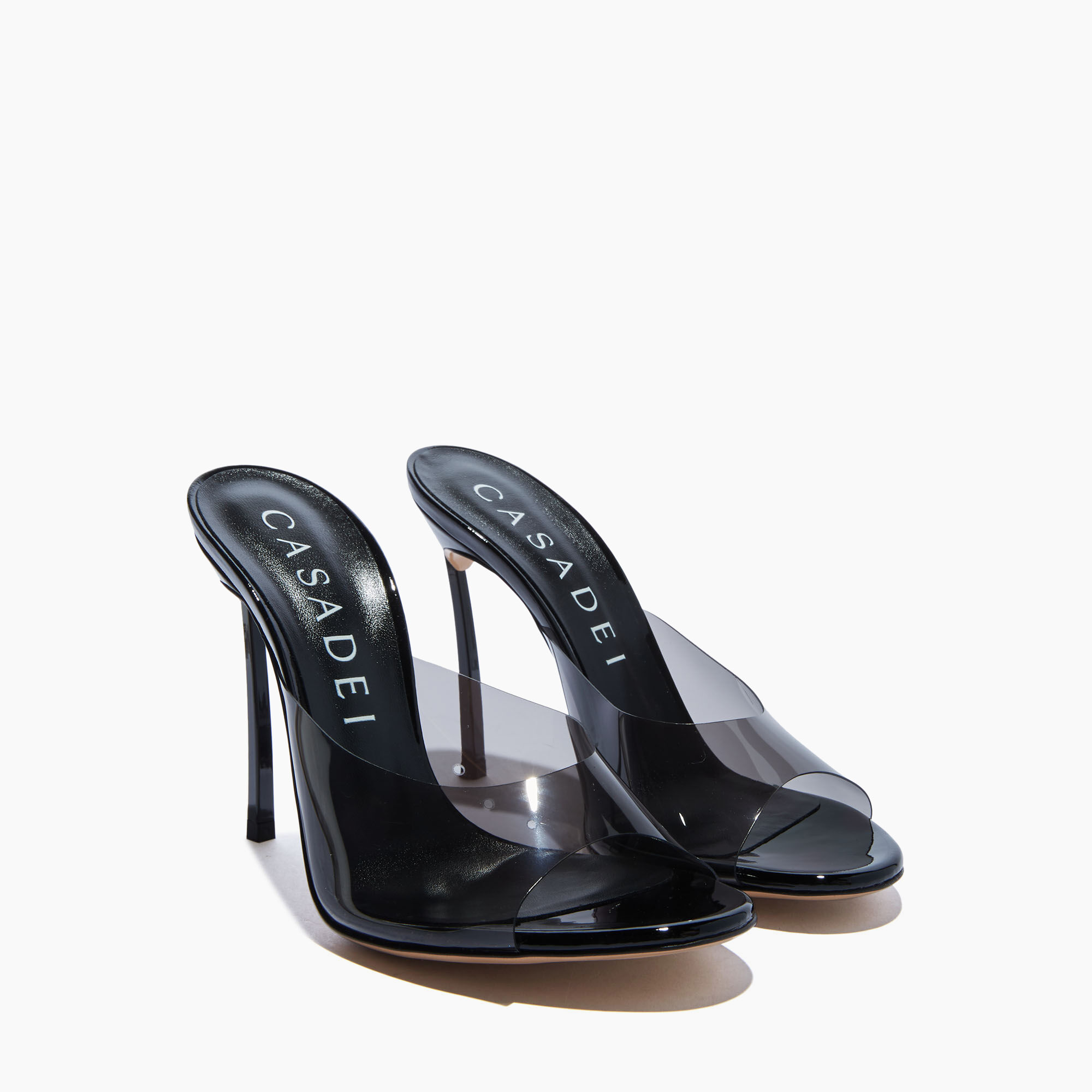 Blade Fluo PVC Mule in Fume e Nero da Donna Casadei