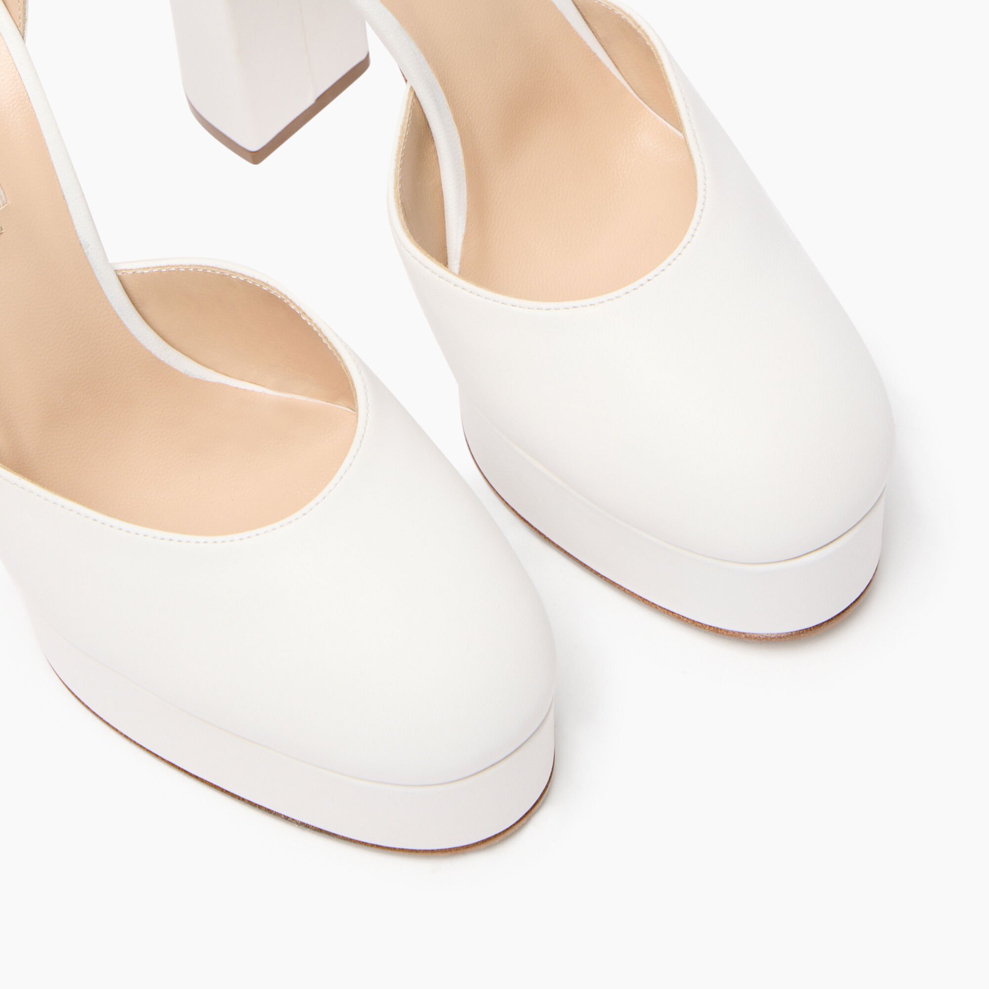 Casadei Betty Leather Platforms White 1H977W1201MINOR
