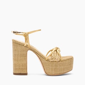 Casadei Marbella Lux  Wedge Isa Bambu and gold 1L343J1201C2730