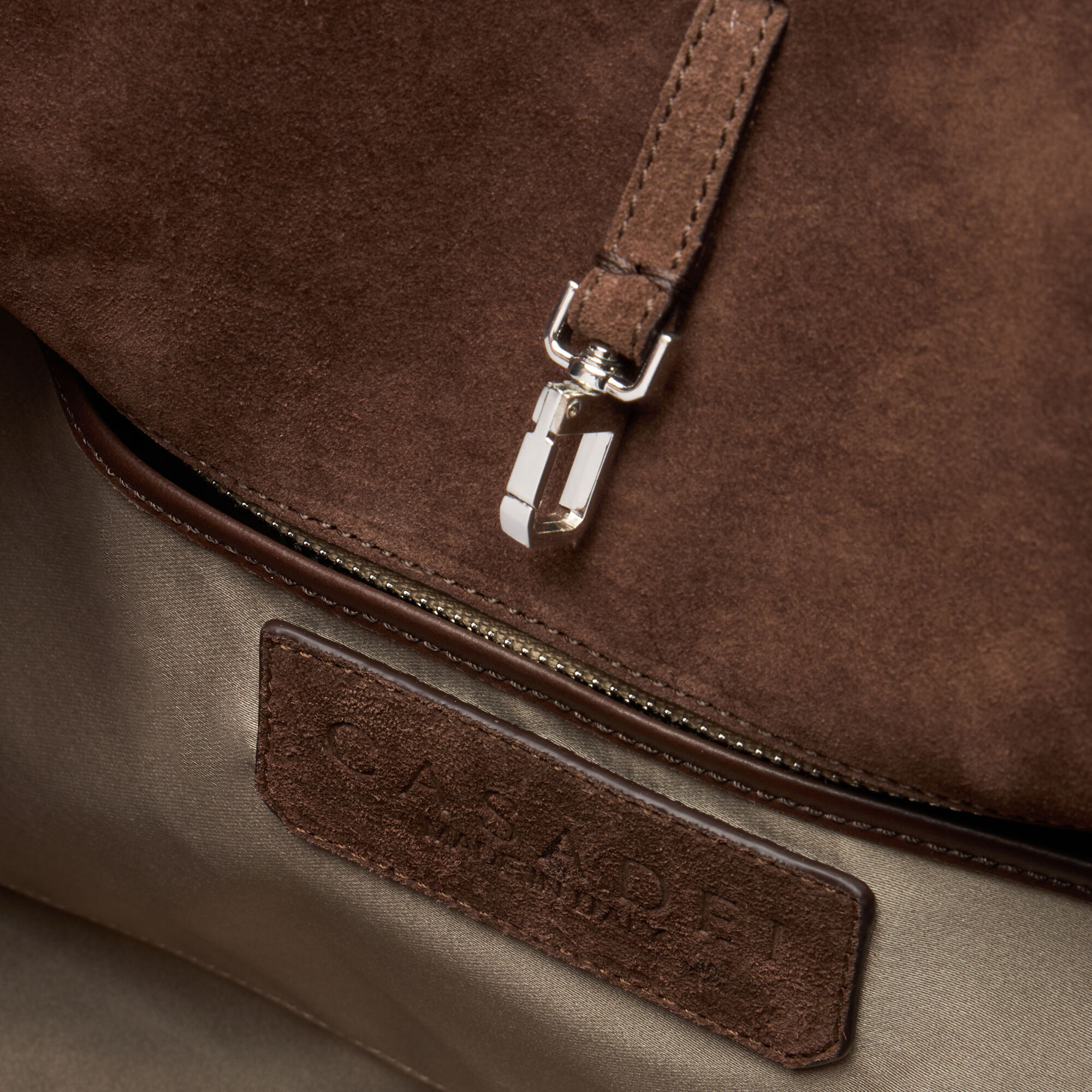 Casadei Park Avenue Velour Bag Cacao 3W458J0000PAKVL