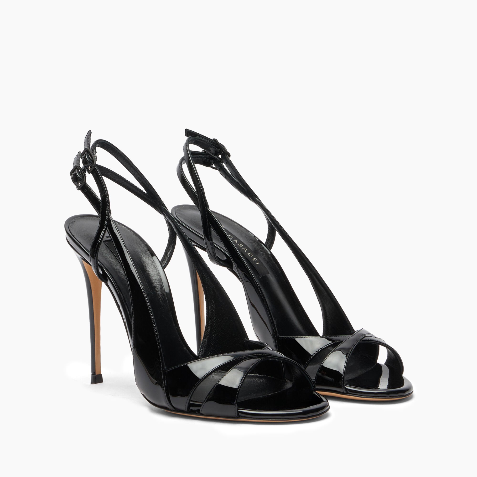 Casadei Julia Double Belts Black 1L414B1001TIFFA Casadei Julia Double Belts Black 1L414B1001TIFFA