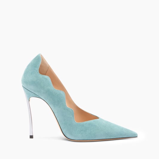Casadei Superblade Suede Pumps Blue Troll 1F023A100MCAMOS Casadei Superblade Suede Pumps Blue Troll 1F023A100MCAMOS