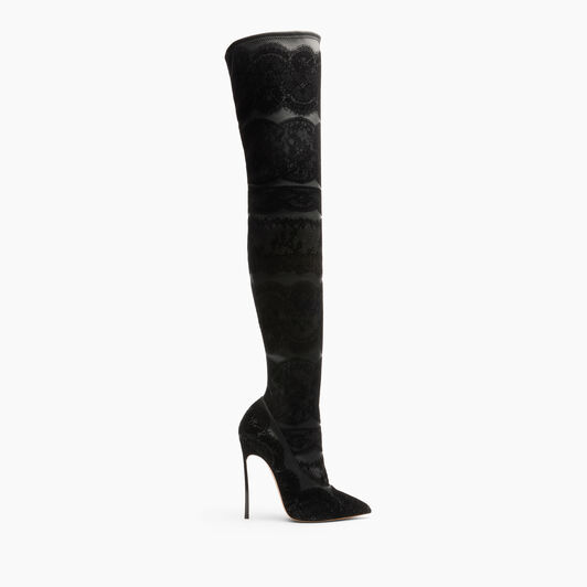 Casadei Lingerie Blade Over The Knee Black 1T082A120TLNGRE Casadei Lingerie Blade Over The Knee Black 1T082A120TLNGRE
