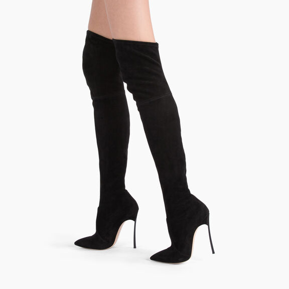 Casadei بوت بليد فوق الركبة أسود 1T000D125TT0005