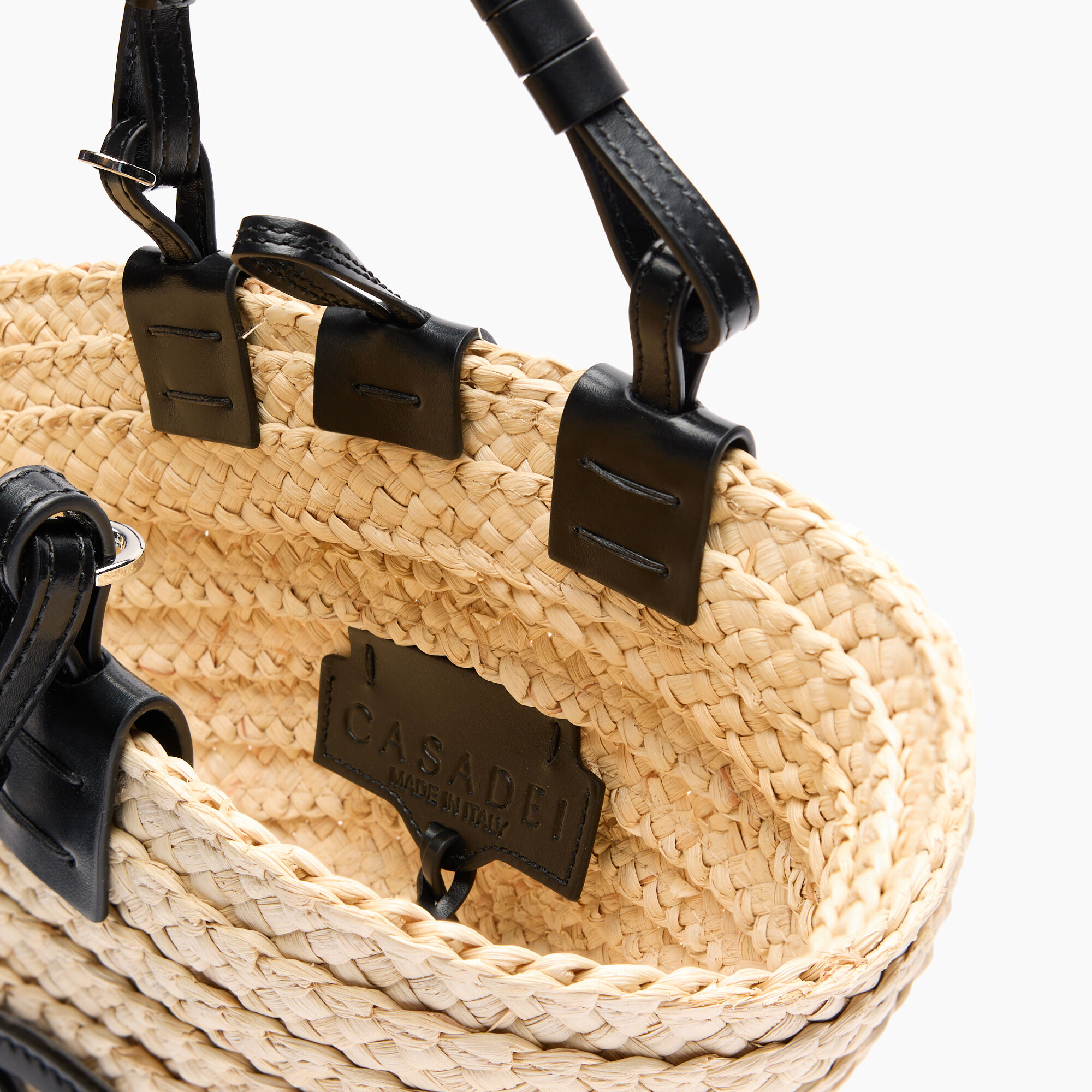 Casadei Panarea Bag Natur and Black 3W431X0000PANAR