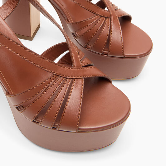 Casadei Elsa Plateauschuhe Rum 1L463B1201C2124