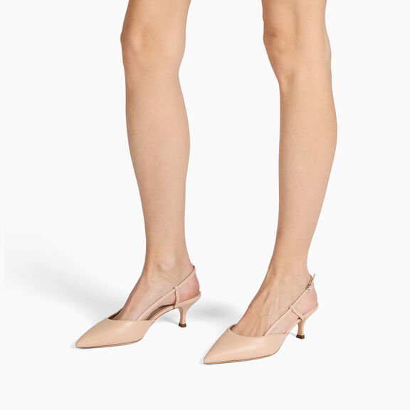 Casadei حذاء بحزام خلفي Julia Minorca Powder 1G621J0501MINOR