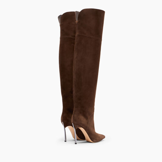 Casadei Blade Reversible Over The Knee Cacao 1T076A100MC1832