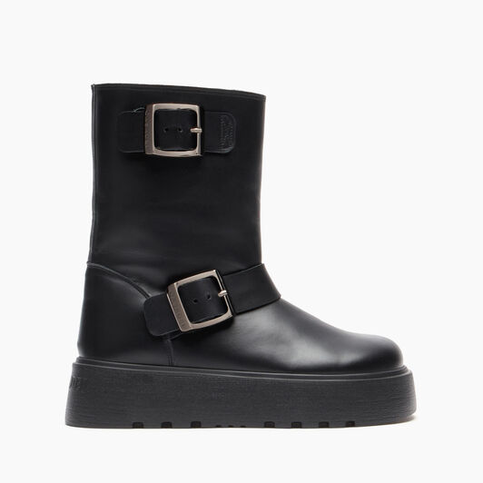 Casadei Ale Leather Ankle Boots Black 2R481Y040NC1108