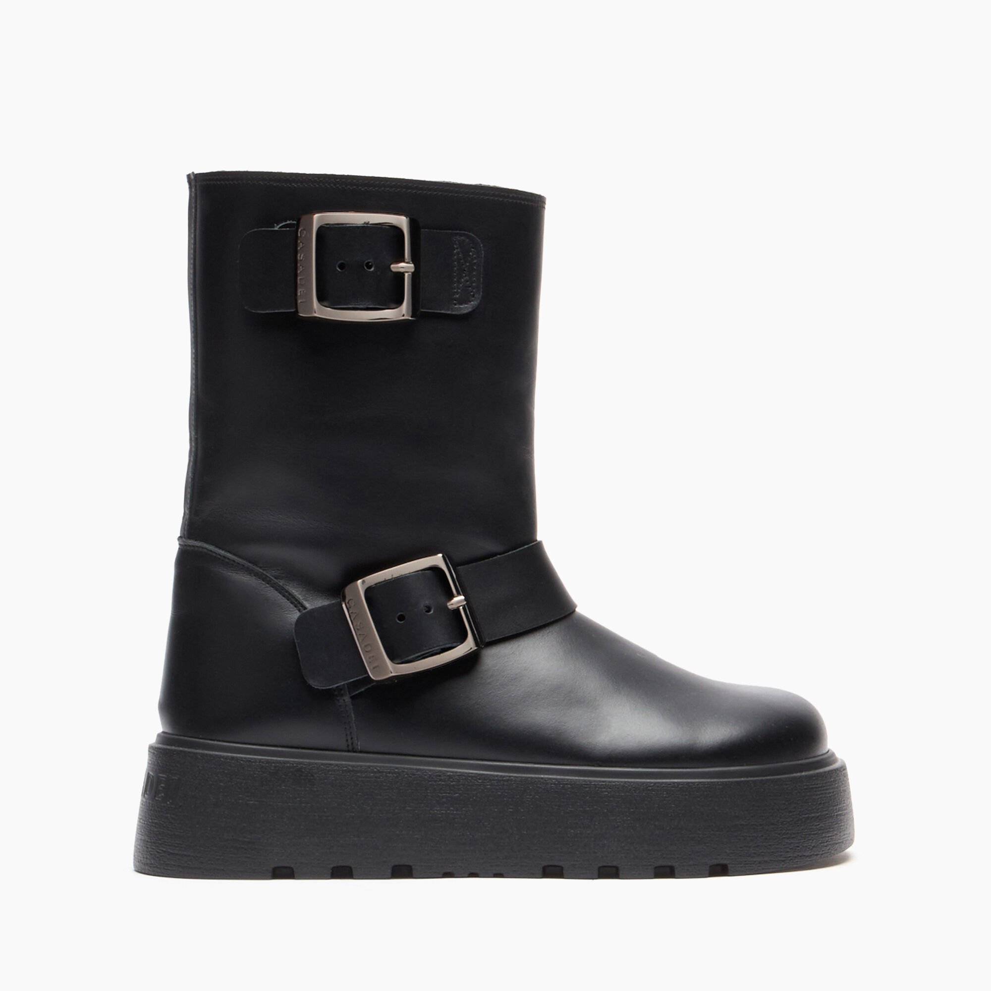 Casadei Ale Leather Ankle Boots Black 2R481Y040NC1108