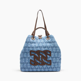 Casadei Denim Bag Denim and Saddle 3W472J0000DENCC