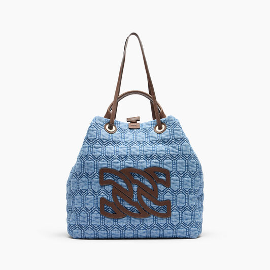 Casadei Denim Bag Denim and Saddle 3W472J0000DENCC