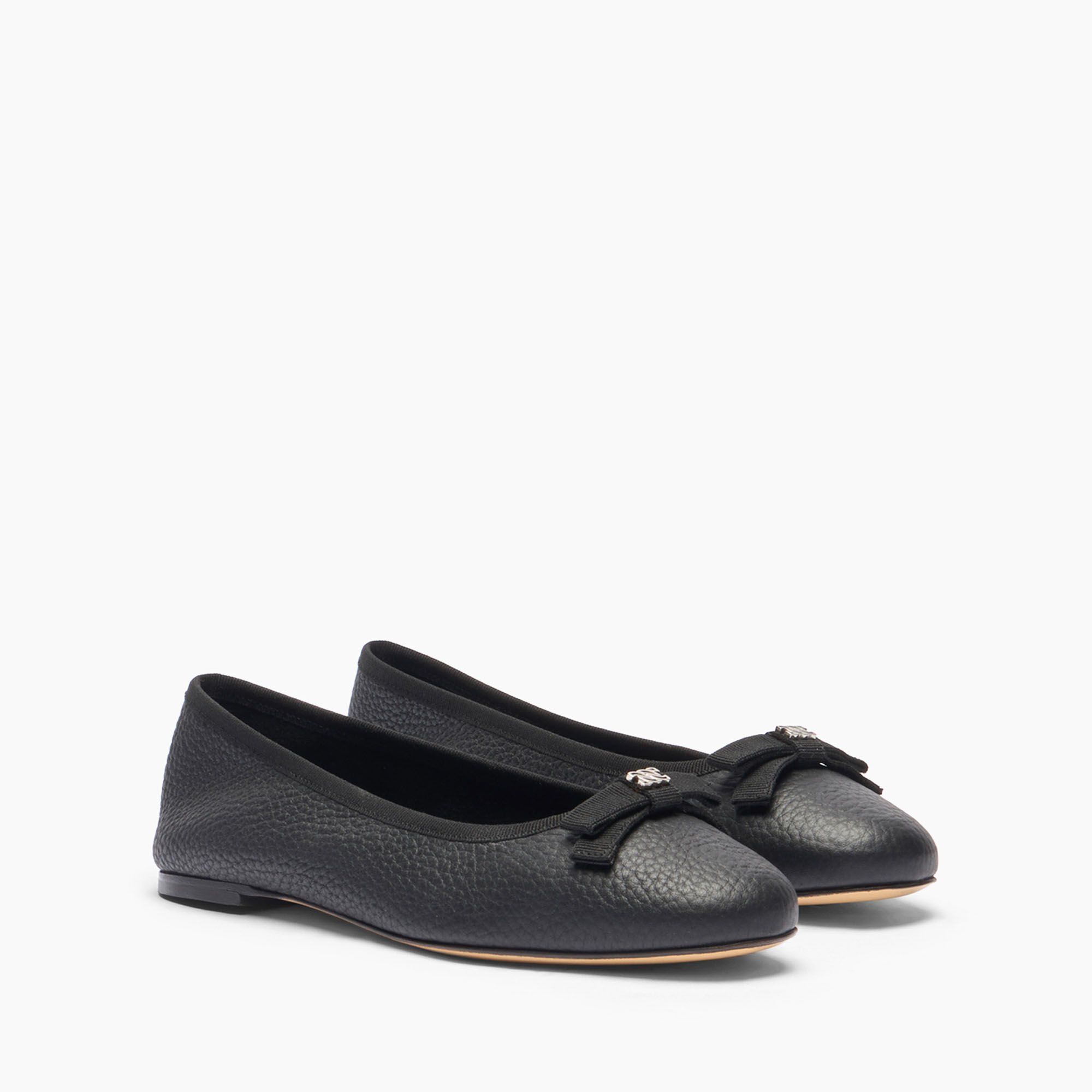 Casadei Leather Ballet Flats Nero 1A285J0101C2363