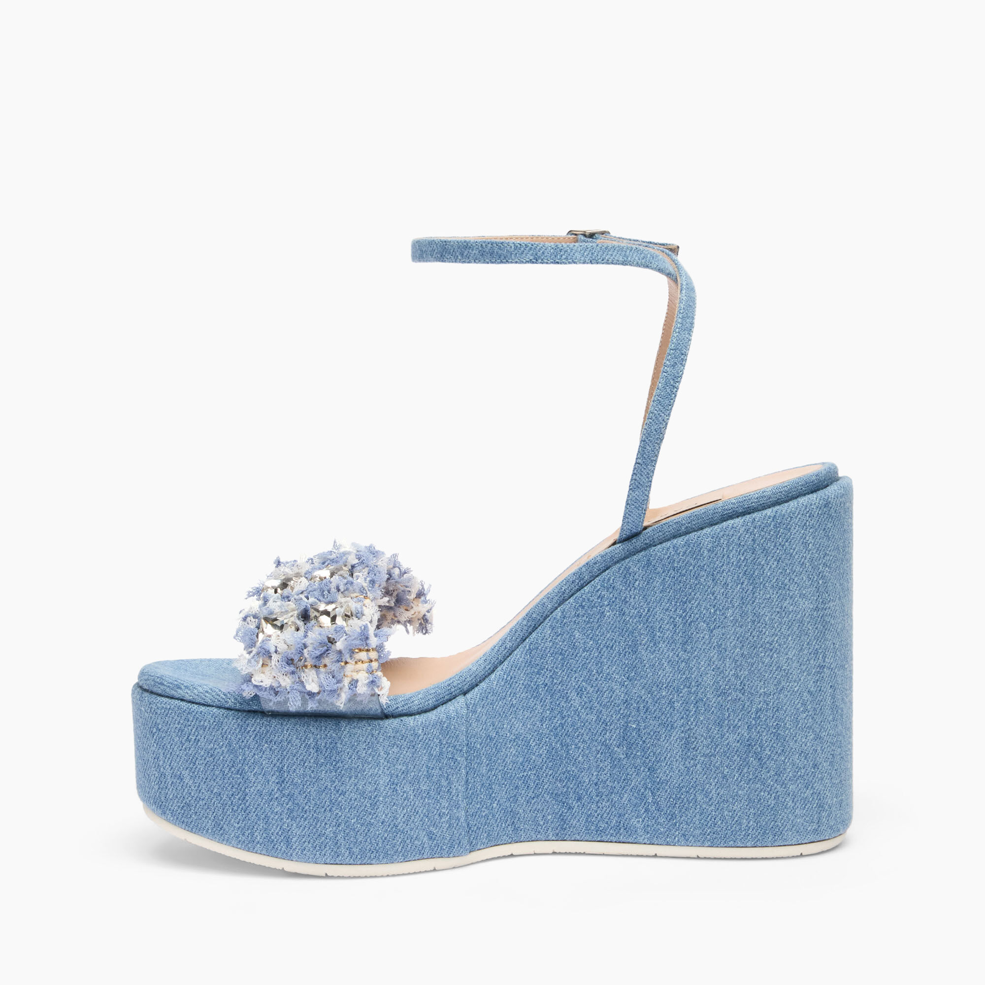 Blue jean wedge sandals hotsell