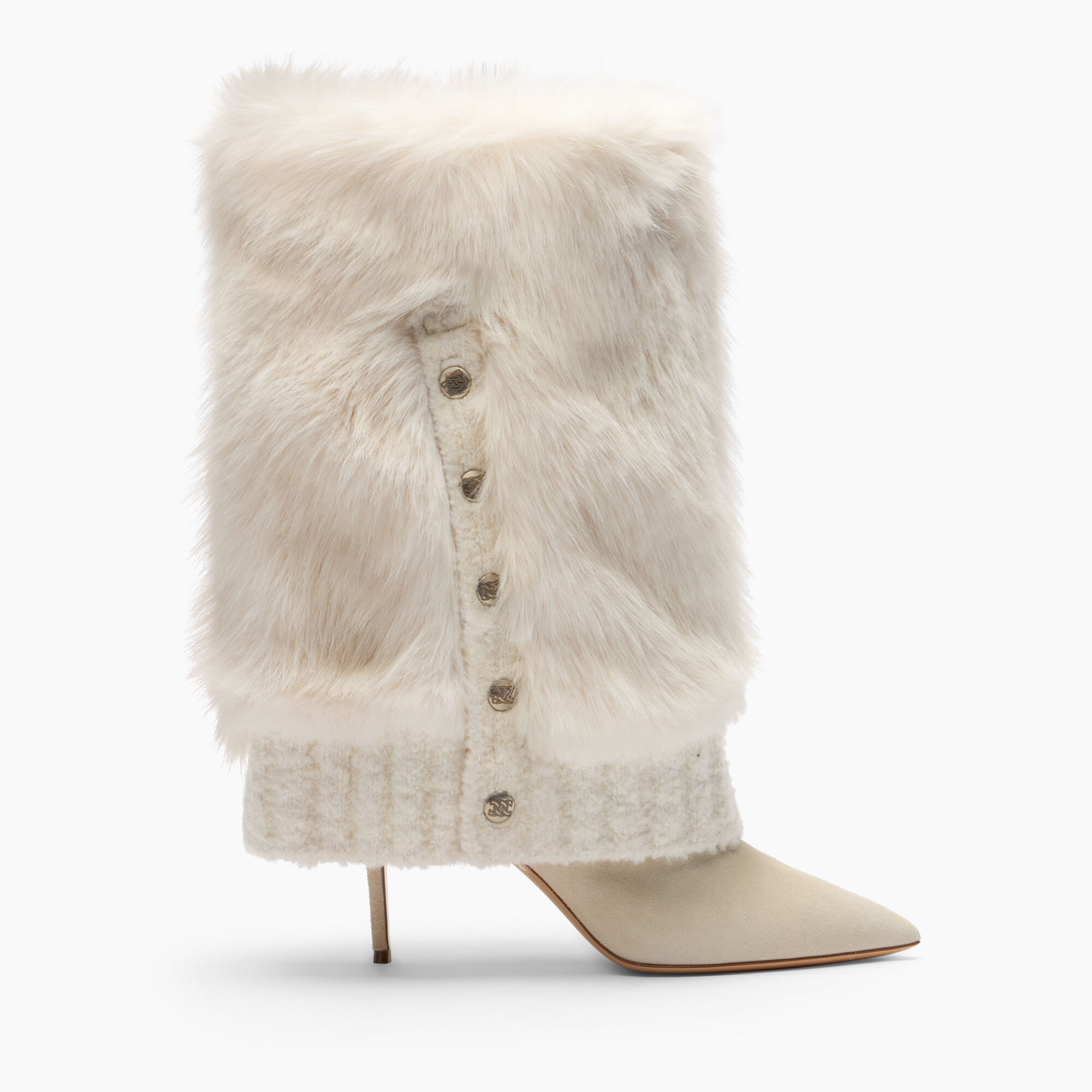 Casadei Double Face Julia High Boot Yogurt+White 1S398A0801T0561