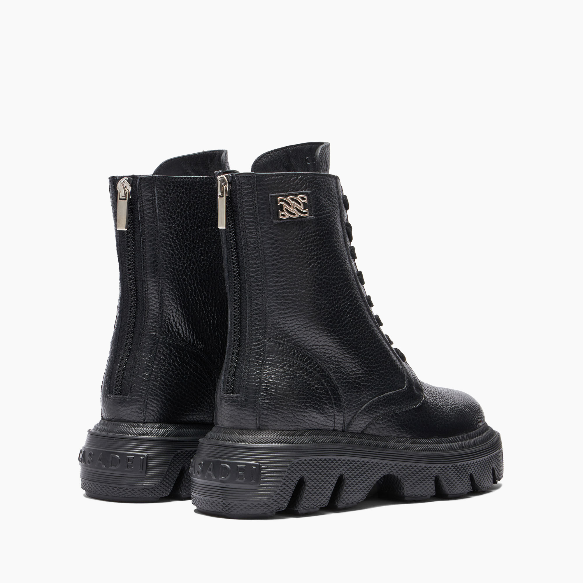 Black lace up biker boots deals