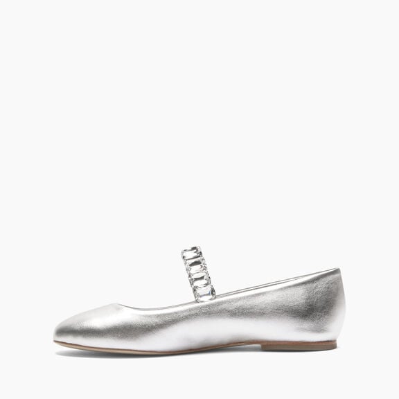 Casadei Flash Ballet Flats Silver 1A283J0101C2676