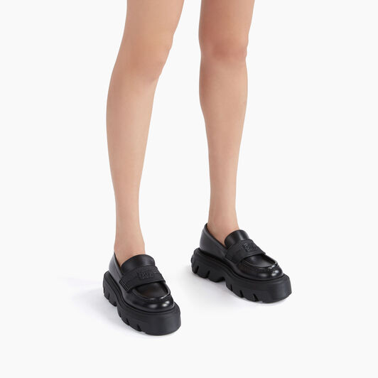 Casadei Generation C Leather Loafer Black 2D243W040NC1063