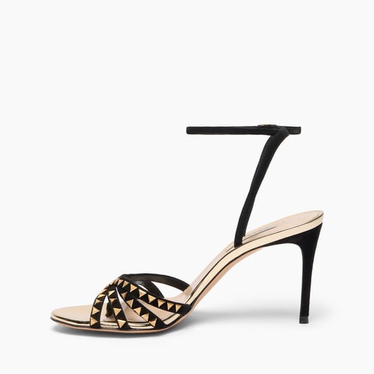 Casadei Divine Sandal Gold Black 1L408A0801C2903 Casadei Divine Sandal Gold Black 1L408A0801C2903